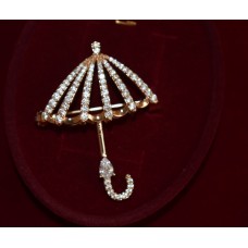 Eleganta broša - Lietussargs